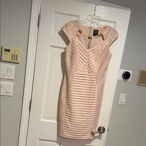 Jax Blush Pink Midi Sheath Dress